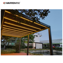 Warren 8x10 outdoor pergola with aluminium waterproof louver roof