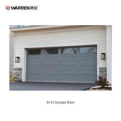 Warren 8x12 White Garage Black Doors With Glass for Sale