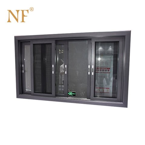 Aluminium Extrusion Building Material Horizontal Sliding Windows with Anti-Theft Mosquito Net on China WDMA