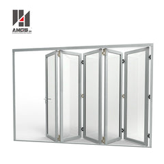 Aluminium Home Hotel Commercial Panel s Special Bullet Proof Design Gate, Aluminum Entrance Bifold Tempered Glass Folding Door on China WDMA