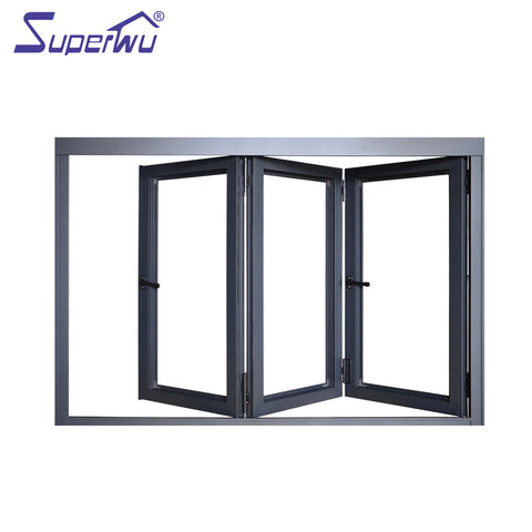 Aluminium alloy AU & NZ standard impact resistant reflective glass cheap price bifold windows on China WDMA