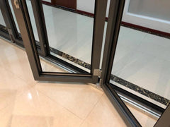 Aluminium alloy cost saving waterproof glass accordion doors for building project on China WDMA