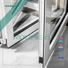 Aluminium balcony outdoor bi-fold door glass folding aluminium door on China WDMA