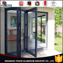 Aluminium bifold low-e double glazed panel doors prices easy to install on China WDMA