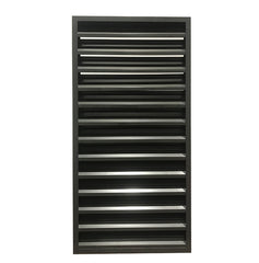 Aluminium black powder coat Louver french Doors single doors on China WDMA