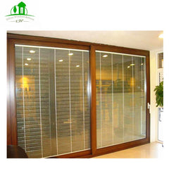 Aluminium casement double glazed windows with blinds inside on China WDMA