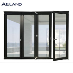 Aluminium commercial hurricane resistant sliding bi folding glass doors China factory price on China WDMA