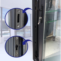 Aluminium double glazed sliding doors with LOW-E glass on China WDMA