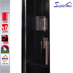 Aluminium fashion design cost saving impact resistant reflective glass accordion doors with vent on China WDMA