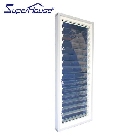 Aluminium frame tempered singled glass louver window on China WDMA