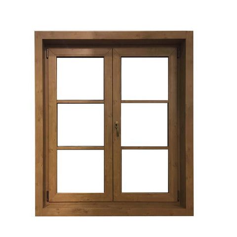 Aluminium glass casement windows based on Anti-scratch Italian skin feel wood grain color India villa windows on China WDMA