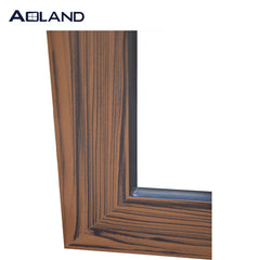 Aluminium glass casement windows based on Anti-scratch Italian skin feel wood grain color India villa windows on China WDMA