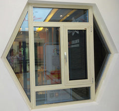 Aluminium glass windows insulated glass window casement windows with built in blinds on China WDMA