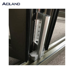 Aluminium hurricane impact bi-folding entyry doors with fluorocarbon coating on China WDMA