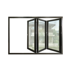 Aluminium hurricane impact bi-folding entyry doors with fluorocarbon coating on China WDMA