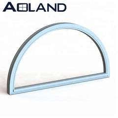 Aluminium semicircular arch fixed tempered glass windows for sale on China WDMA