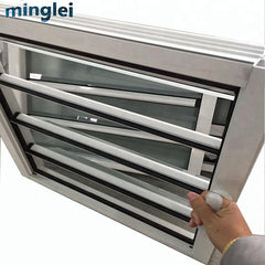 Aluminium shutter windows price louver window for sale on China WDMA