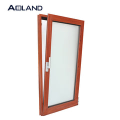 Aluminium wood grain tilt and turn casement window special design for sale in India on China WDMA