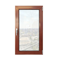 Aluminium wood grain tilt and turn casement window special design for sale in India on China WDMA