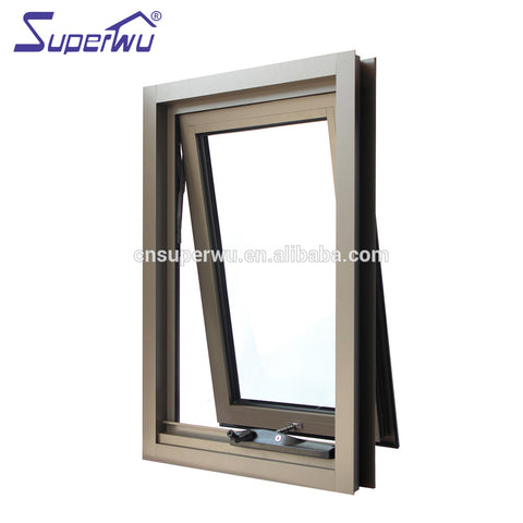 Aluminum Alloy Frame Top Hung Casement Opening outwards Window on China WDMA