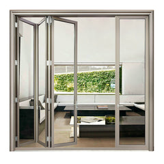 Aluminum Bifold Glass Door windows with shutter on China WDMA