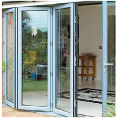 Aluminum Bifold Glass Door windows with shutter on China WDMA