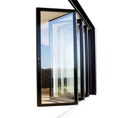 Aluminum Bifold Glass Door windows with shutter on China WDMA