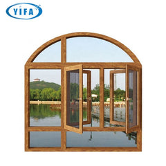 Aluminum Casement Window Parts With Arched On Top