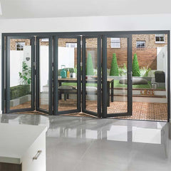 Aluminum Lowes glass interior sliding folding patio doors on China WDMA