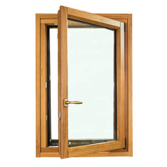 Aluminum Wood Windows Double Glass interior glass French casement Window on China WDMA