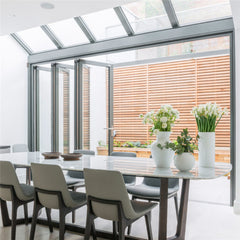 Aluminum bi folding sliding patio doors on China WDMA