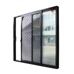 Aluminum commerical large sliding glass door with security screen on China WDMA