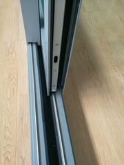 Aluminum french style sliding patio doors with gray color and double glass on China WDMA