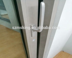 Aluminum french style sliding patio doors with gray color and double glass on China WDMA