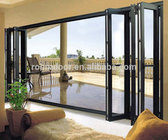 Aluminum glass insulated folding door on China WDMA