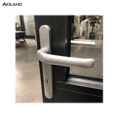 Aluminum plate glass french door design with invisible door closer on China WDMA