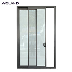 Aluminum tempered glass entry sliding door 2019 commercial door design on China WDMA