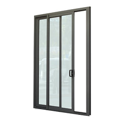 Aluminum tempered glass entry sliding door 2019 commercial door design on China WDMA