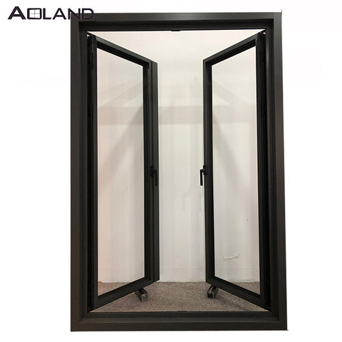 Aluminum toughened glass casement windows with Australia Standard on China WDMA