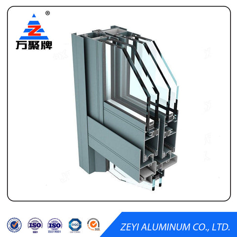 Aluminum window frame 6063 extrusion for glass on China WDMA