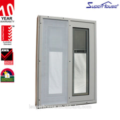 Aluminum windows and doors design fixed pane Glazing Sliding Windows Fire Rated Residential Window Blinds inside With Flynet on China WDMA