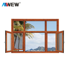 Alwew High Quality Tempered glass windows/french casement window on China WDMA