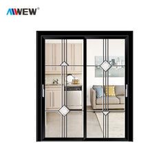 Alwew lower track interior french glass sliding door/smart door for kitchen door on China WDMA