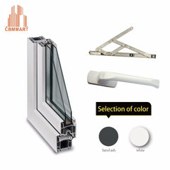 America style upvc windows and doors prices manufacturers Horizontal impact white profile pvc sliding glass windows on China WDMA