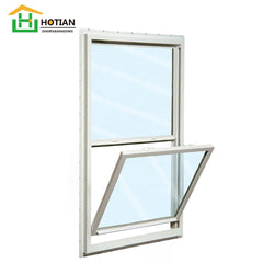 American extrusion vertical sliding double single glass hung sash window profile vinyl upvc window on China WDMA