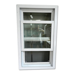 American extrusion vertical sliding double single glass hung sash window profile vinyl upvc window on China WDMA