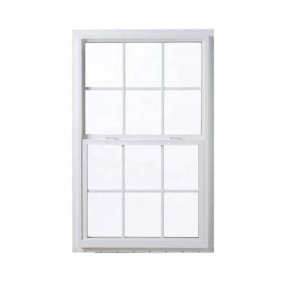 American extrusion vertical sliding double single glass hung sash window profile vinyl upvc window on China WDMA