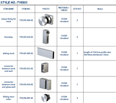 American hot sale boutique simple rail shower door sliding door on China WDMA