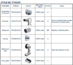 Arc Triangle Sliding Door System Top Mount Single Rail Stainless Steel Glass Fittings Slider Track Set on China WDMA