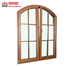 Arch blind inside large double glass windows on China WDMA